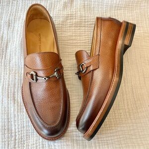 Beckett Simonon NWOT Eriksen Loafer Mens 9.5 Tan Brown Leather Horsebit Shoes